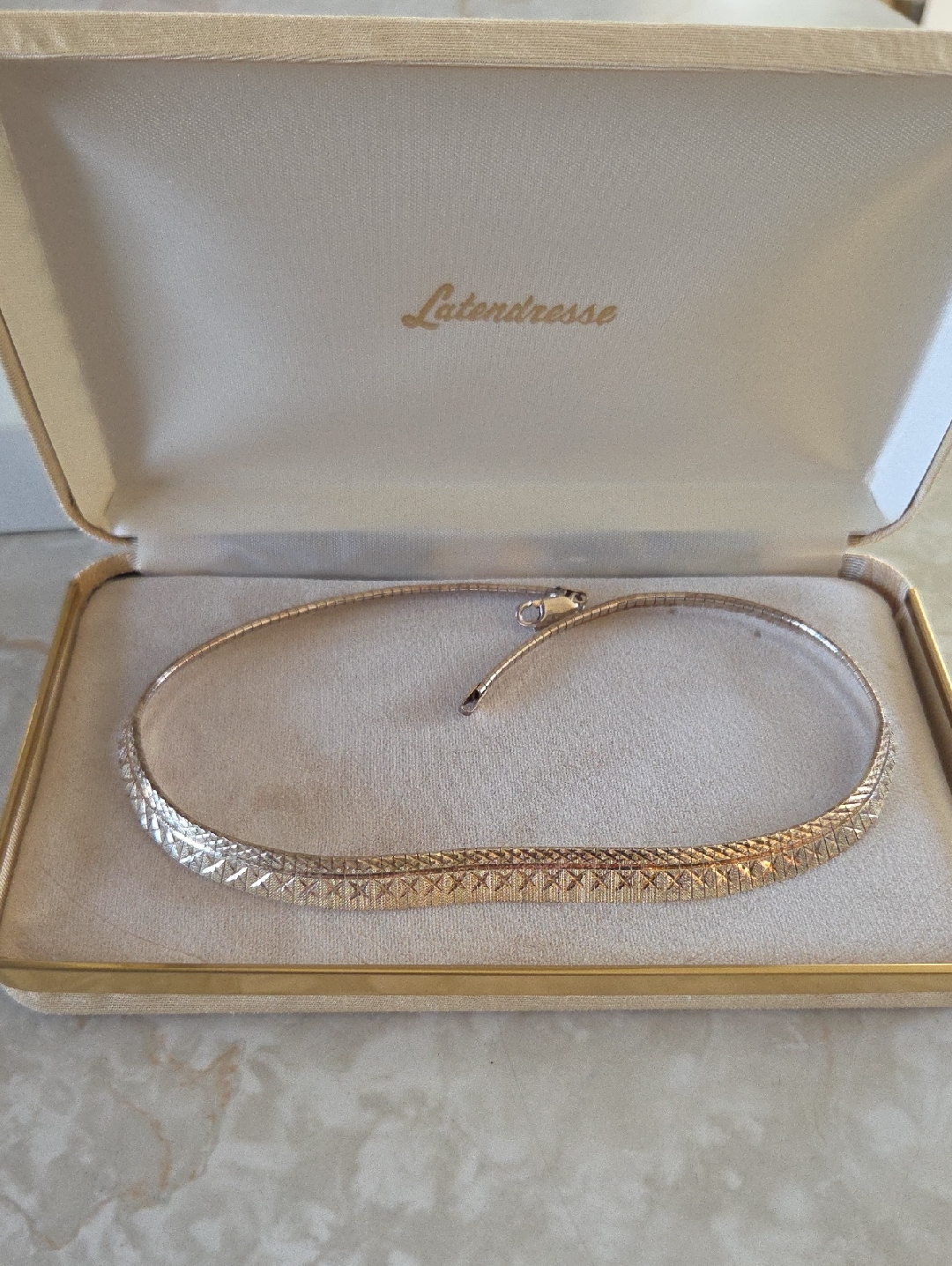 Silver 925 Textured Necklace Made In Italy In The Original Presentation Box